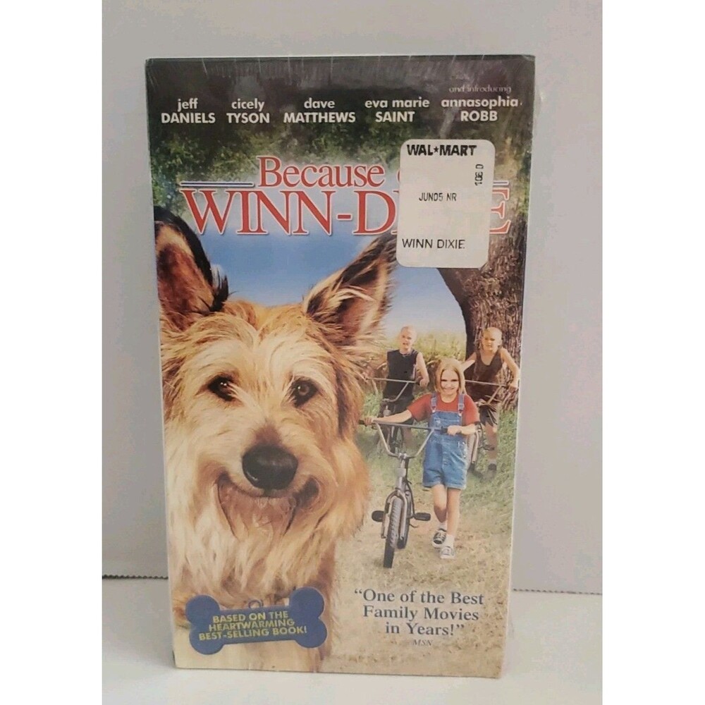New Sealed, BECAUSE OF WINN DIXIE VHS 2005 Jeff Daniels Wayne Wang Family